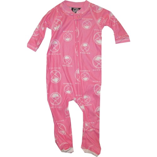 Buffalo Sabres Girls Pink Logo Sleeper Infant Baby