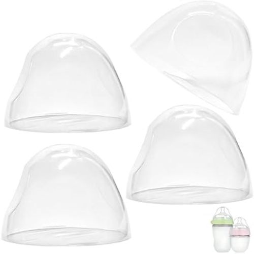 Feeding Bottle Caps Replacement for Comotomo Baby Bottles, 5 Ounce and 8 Ounce (4 Pack)