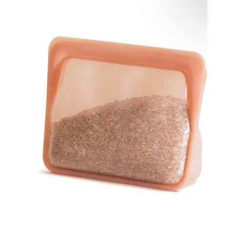 Stasher Premium Silicone Reusable Food Storage Stand-Up Mini Bag, Aqua, Microwave, Sous Vide, Dishwasher, Oven and Freezer Safe, BPA Free, Leak-free, Eco-friendly, 28 Oz