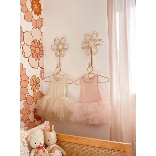 Rattan Flower Wall Hook | Nursery Storage Hook | Oak and Ayla – Oak & Ayla