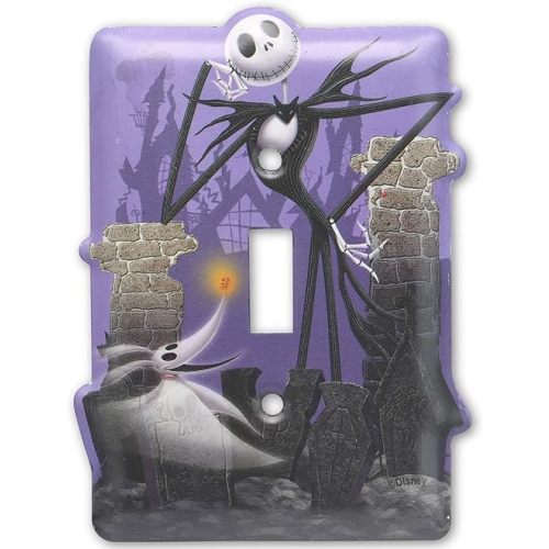 Disney The Nightmare Before Christmas Metal Light Switch Plate - Jack Skellington Switch Plate Decoration for Home