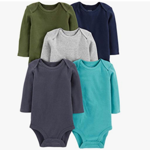 Simple Joys by Carter's Baby-Boys Long-Sleeve Bodysuit Pack of 5Bodysuit