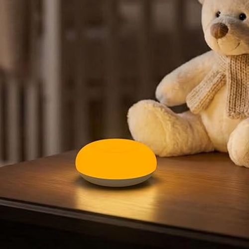 Baby Night Light 1800K No Blue Light, Nursery Night Light for Night Feeding, Dimmable Touch & Flip Control, USB-C Rechargeable Silicone Lamp with Child Lock, Portable Bedside Light for Kids