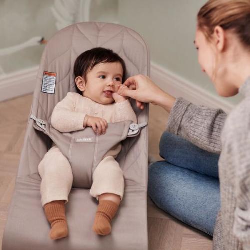 BabyBjorn Baby Bouncer Bliss, Woven, Classic quilt, Sand Grey - BABYBJÖRN | Maisonette