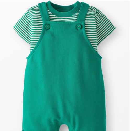 Baby T-Shirt & French Terry Shortalls Set