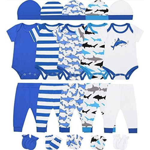 ABeCue Baby Boy Layette Essentials Set Newborn Girl Clothes Pack Infant Gift Sets 20-Piece
