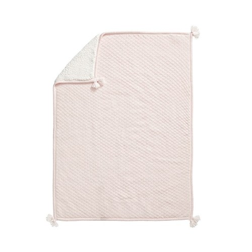 Luxe Cable-Knit Sherpa Baby Blanket