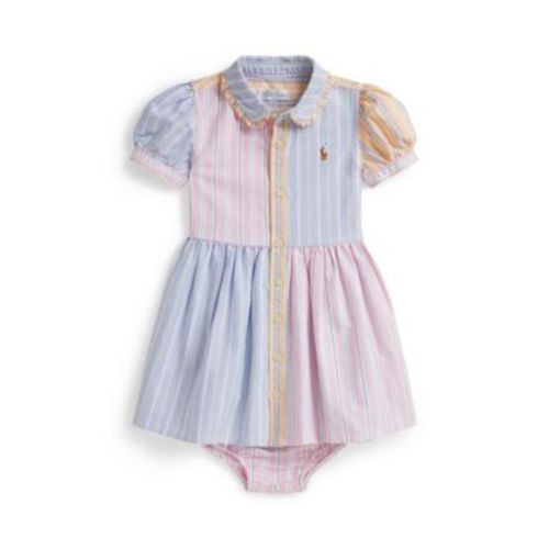 Baby Girls' Striped Fun Shirt Dress and Bloomers