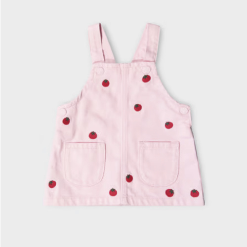 Bright Pink Baby Embroidered Denim Pinafore | Best&Less™ Online