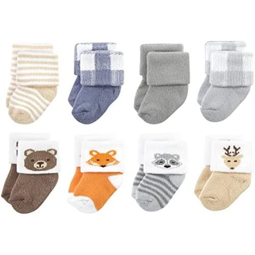 Hudson Baby Baby 8-pack Cotton Rich Newborn and Terry Socks