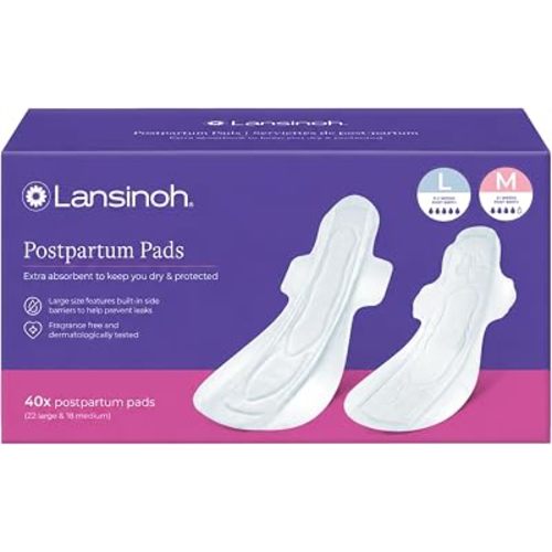 Lansinoh Postpartum Maxi Pads Bundle, 40 Count