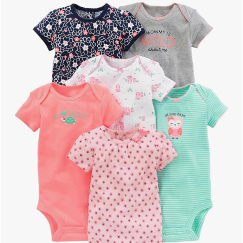 Simple Joys by Carter's Baby-Girls 6-Pack Short-Sleeve Bodysuit