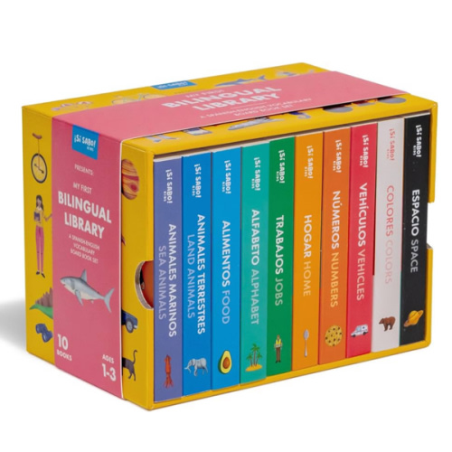 My First Bilingual Library: A Spanish-English Vocabulary Board Book Set of Colors, Numbers, Animals, ABCs, and More (Si Sabo Bilingual Books for Kids)