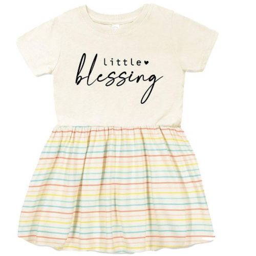 The Juniper Shop Little Blessing Heart Infant Dress
