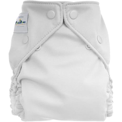 Perfect Size Cloth Diaper, White, Medium 15-30 lbs