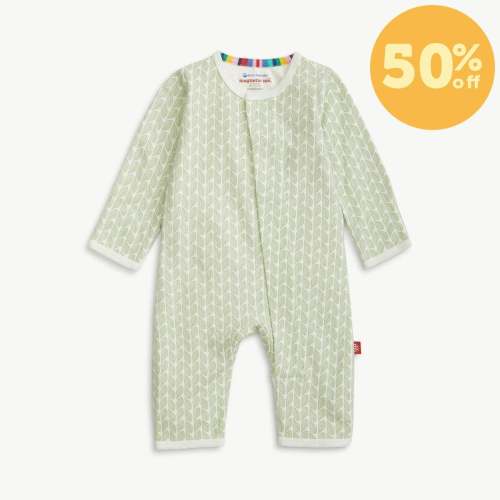 green cable leaf organic cotton magnetic coverall – Magnetic Me