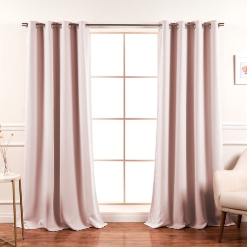 Alcott Hill® Schaeffer Solid Blackout Thermal Grommet Curtain Panels & Reviews | Wayfair