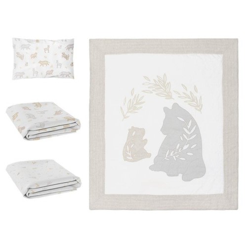 4pc Lolli Baby/Newborn Nursery Living Nursery Quilt/Fitted Sheets Bosco Bear