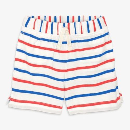 Primary Kids Baby Play Short In Stripe In Blueberry Strawberry Stripe Size 6-12 Months