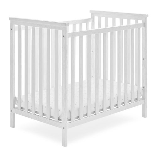 Delta Children Middleton Mini Baby Crib & Mattress, Textured White
