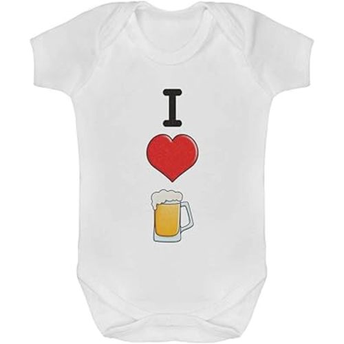 Azeeda 'I Love Beer' Baby Grows/Bodysuits (GR033239)