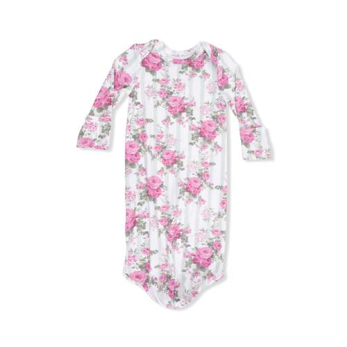 Cabbage Rose Stripe - Knotted Gown – Angel Dear