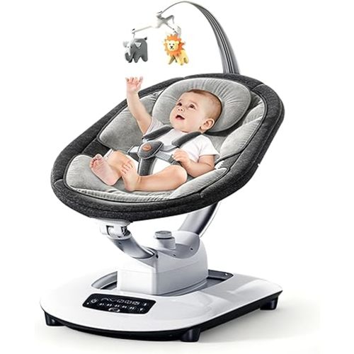 Baby Swing, Multi-Motion Baby Swings for Infants to Toddlers, Enabled with 5 Unique Motions & 5 Speeds, 360° Rotating Seat, 5-Point Harness, 5 Preset Lullabies