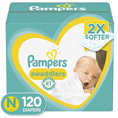 Diapers Newborn/Size 0 (< 10 lb), 120 Count - Pampers Swaddlers Disposable Baby Diapers, Giant Pack - Newborn (120 Count)