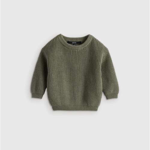 100% Organic Cotton Fisherman Tunic Sweater  in Agave