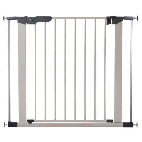 BabyDan Premier Pressure Mount Safety Gate with 2 Extensions 28.9" - 36.7", Silver