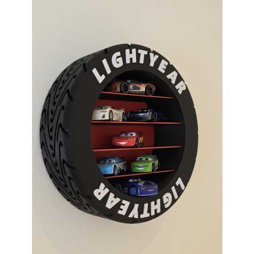 Lightning McQueen Disney Cars Display Shelf • 3D Printed Tire Kids room Wall Decor