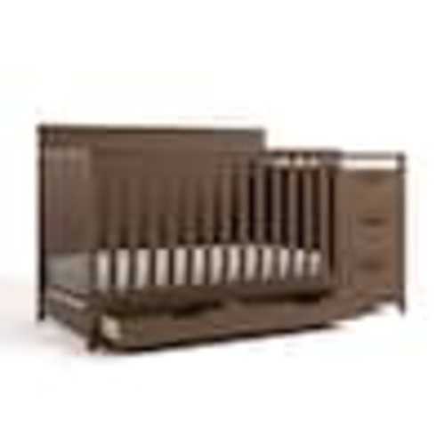 Graco Hadley Hazelnut 5-in-1 Convertible Crib and Changer with Drawer 04586-708