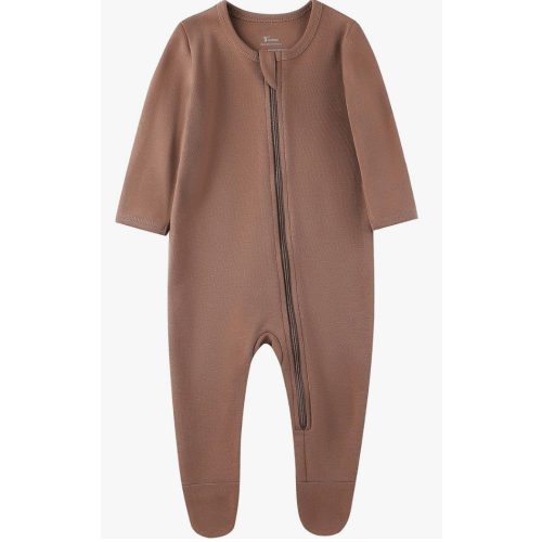 O2 BABY Baby Boys Girls Organic Cotton Zip-Front Sleeper Pajamas, Footed Sleep 'n Play