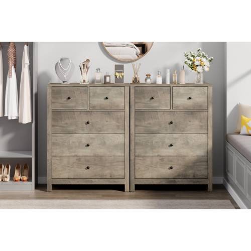 5 Drawer Dresser for Bedroom, Modern Tall Dresser Organizer with Storage Drawers