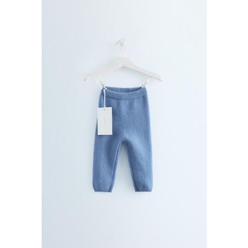 Zara Timeless - 100% Wool Knit Leggings - Mid-blue | ZARA United States