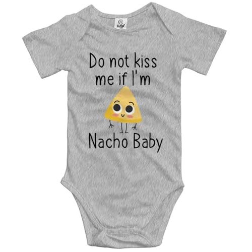 TErrifichy Do Not Kiss Me If I'm Nacho Baby Baby Short Sleeve Bodysuit Infant Playsuit
