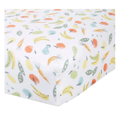 Avocado Print Muslin Crib Sheet