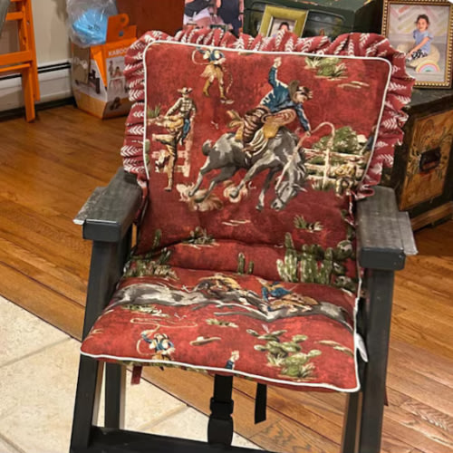 Highchair Cushion, Highchair Pad, Custom Made to Fit Your Vintage Wooden Highchair