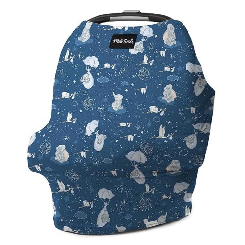 Milk Snob Original Disney 5-in-1 Baby Cover, Breastfeeding, Car Seat, Carrier, Stroller, High Chair, Shopping Cart, Canopy, Baby Shower Gender Neutral Gifts, Nursing Top (Dumbo Dreams)