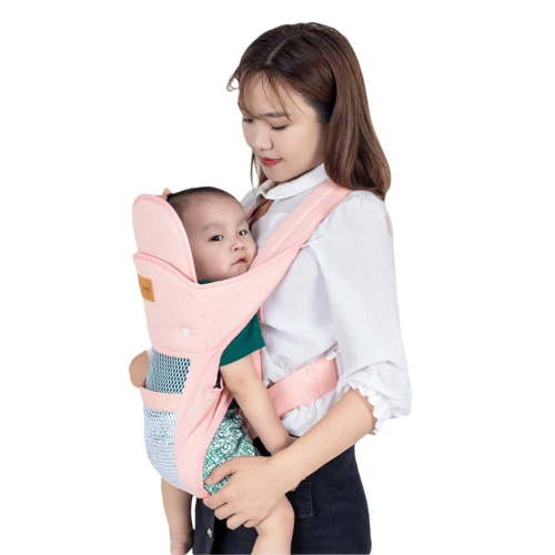 PEYWKANZT, Baby Carrier with Hip seat, 3-in-1, All Seasons Pink