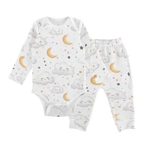 vvfelixl Baby Bodysuits Pants Sets English Bulldog Long Sleeve Baby Clothes for Boys Girls 0-24M