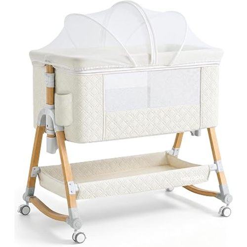 HARPPA Cuddly Bassinet Bedside Sleeper, 3 in 1 Baby Bassinet with Mattress