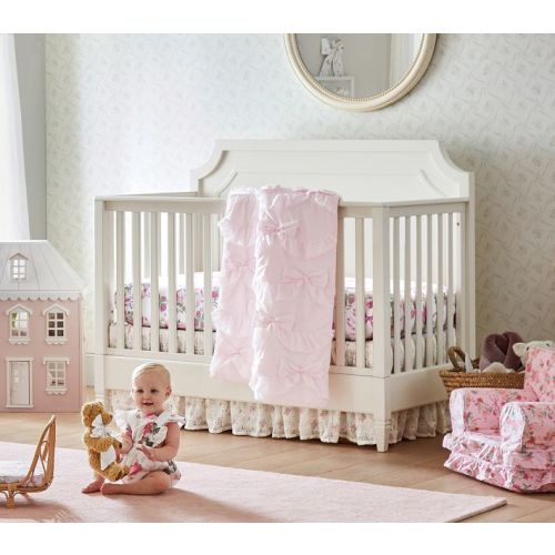 LoveShackFancy Sweet Dreams Ruffled Bow Baby Quilt | Pottery Barn Kids