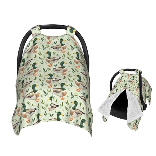 Cute Mallard Duck Baby Car Seat Canopy Nursing Cover for Newborn Car Seat Breastfeeding Covers Blanket Newborn Shower Gift
