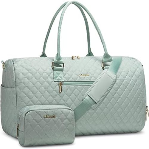 LOVEVOOK Travel Weekender with Toiletry Bag, Overnight Carry-On, Gym with Shoe Compartment & Wet Pocket, Mommy Hospital Bag