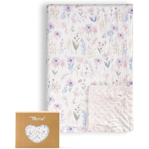 Baby Blankets for Girls Boys, Receiving Baby Blanket with Double