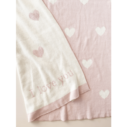 Heart I Love You Baby Blanket | Organic Cotton