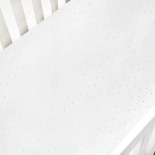 Classic Polka Dot Crib Sheet - Blue