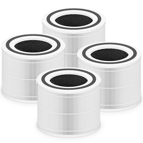 Core 300 Replacement Filter for LEVOIT Core 300-P Core 300S-P Air Purifier | 3-in-1 Activated Carbon Filter for LEVOIT Core 300 Core 300-P Core 300S Core 300S-P Air Purifier, Core 300-RF, 4 Pack