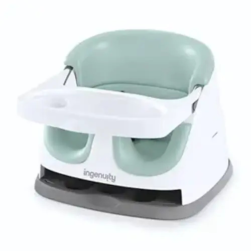 Ingenuity Baby Base 2-in-1 Booster Feeding & Floor Seat, Self-Storing Tray